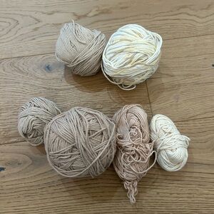 Neutral Cream & Tan Yarn Bundle for Home Crafts